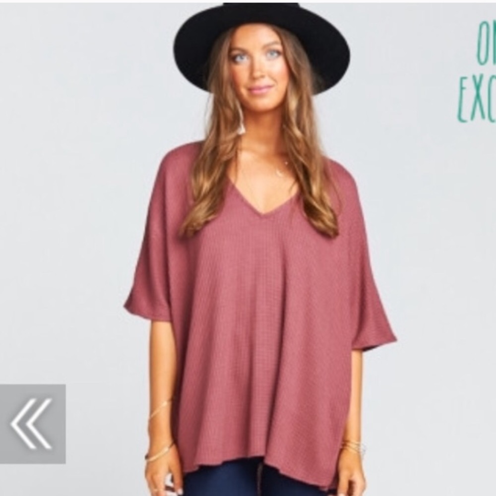 Show Me Your MuMu Waffle Knit Murray Top